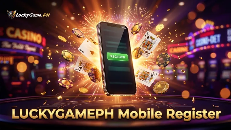 Smoothly navigate the mobile-optimized LUCKYGAMEPH registration interface on your smartphone.