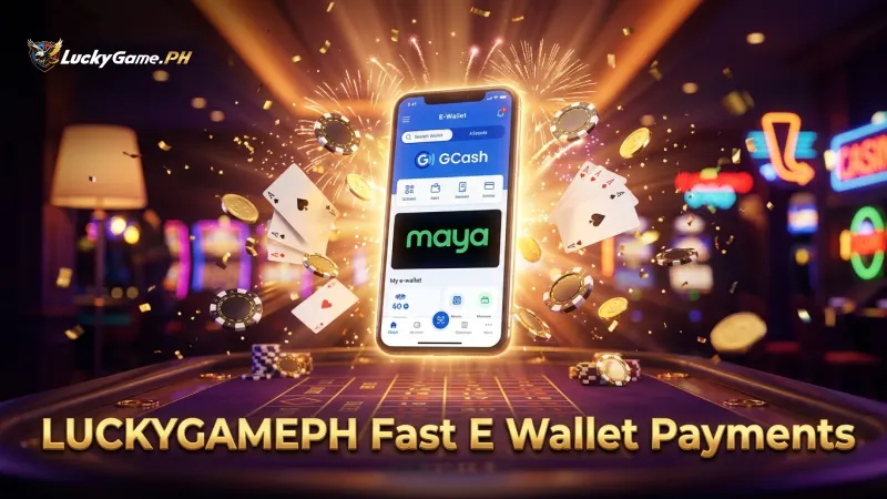 LUCKYGAMEPH secures smooth cash-in and cash-out via e-wallets.